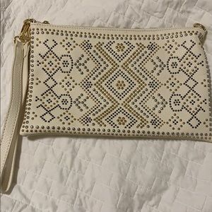 (NWOT) Embellished Faux Leather Clutch/Purse